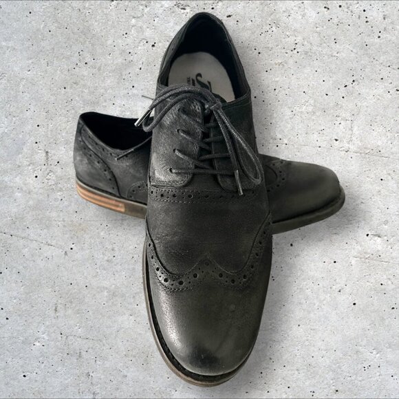Men's Aetrex Dalton Wing Tip Oxford Shoes in Black - Size 12.5 - Picture 3 of 14